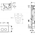 Tualetes poda komplekts Geberit Duofix  rāmis ar Villeroy & Boch Rimless podu ar SoftClose Vāku, Sigma01 Balta poga