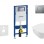 Tualetes poda komplekts Geberit Duofix  rāmis ar Villeroy & Boch Architectura Rimless podu ar SoftClose Vāku, Sigma01 Matēta Hroma poga
