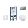 Tualetes poda komplekts Geberit Duofix  rāmis ar Villeroy & Boch Architectura Rimless podu ar SoftClose Vāku, Sigma01 Matēta Hroma poga