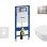 Tualetes poda komplekts Geberit Duofix  rāmis ar Villeroy & Boch Architectura Rimless podu ar SoftClose Vāku, Sigma30 Matēta hroma, poga