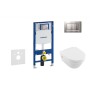 Tualetes poda komplekts Geberit Duofix  rāmis ar Villeroy & Boch Architectura Rimless podu ar SoftClose Vāku, Sigma30 Matēta hroma, poga