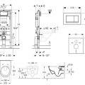 Tualetes poda komplekts Geberit Duofix rāmis ar Villeroy & Boch podu, SoftClose vāku, ar Matētu/Hromētu pogu Sigma30 pogu