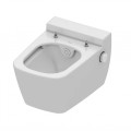 Tualetes poda komplekts Geberit Duofix rāmis ar Tece One Rimless podu ar Bide funkciju, SoftClose Vāku, Sigma30 Hromētu pogu
