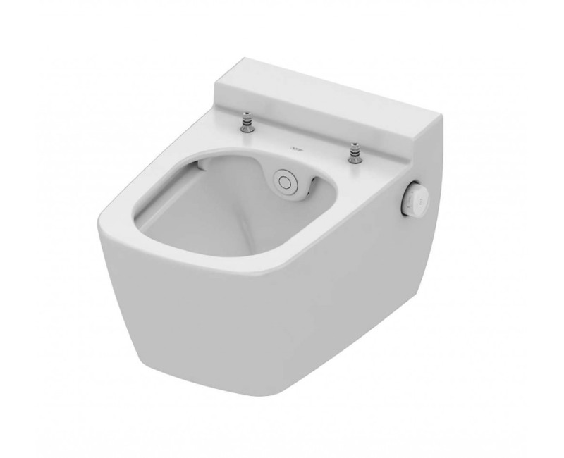 Tualetes poda komplekts Geberit Duofix rāmis ar Tece One Rimless podu ar Bide funkciju, SoftClose Vāku, Sigma30 Hromētu pogu