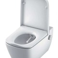 Tualetes poda komplekts Geberit Duofix rāmis ar Tece One Rimless podu ar Bide funkciju, SoftClose Vāku, Sigma30 Hromētu pogu