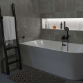 Laisvai stovinti vonia Kielle Idolio 170x80cm, akrilo, kairė pusė, balta 1122453L0