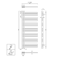 Полотенцесушитель / Радиатор / Радиатор Sapho DORLION 500x1200 мм, Хром 1130-11