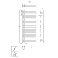Полотенцесушитель / Радиатор Sapho Dorlion 50x120см, белый 1130-51