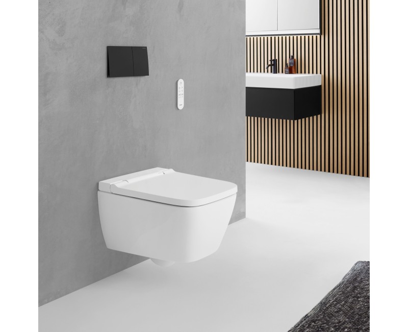 Piekaramais pods ar bide funkciju GEBERIT AquaClean Sela Square ar vāku