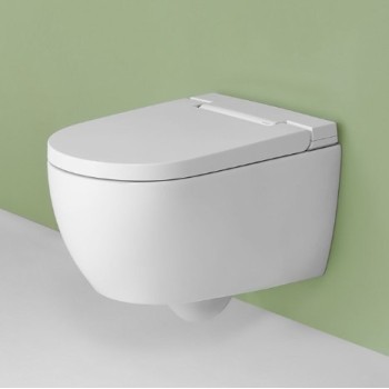 Piekaramais pods ar bide funkciju GEBERIT AquaClean Alba KeraTect ar SoftClose Vāku