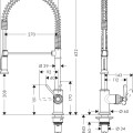 Virtuves maisītājs AXOR Montreux 210 lokanu izvadu Hromēts 16582000