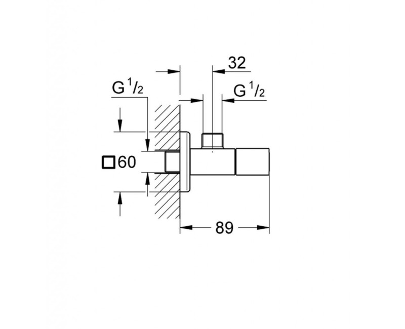 Dušas izvads GROHE Eurocube StarLight® apdare, Hromēts 22013000