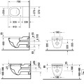 Piekaramais pods Duravit Starck 3, bez vāka, Balts