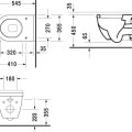 Piekaramais pods Duravit Starck 3 Comfort WonderGliss bez vāka, Balts
