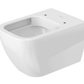 Pakabinamas tualetas Duravit Happy Rimless D.2 WonderGliss, be dangčio, Baltas