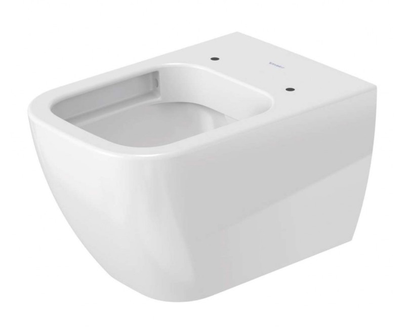 Pakabinamas tualetas Duravit Happy Rimless D.2 WonderGliss, be dangčio, Baltas