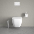 Pakabinamas tualetas Duravit Happy Rimless D.2 WonderGliss, be dangčio, Baltas
