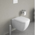 Pakabinamas tualetas Duravit Happy Rimless D.2 WonderGliss, be dangčio, Baltas