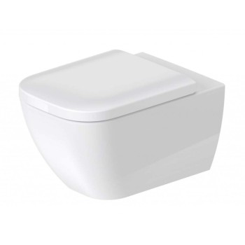 Piekaramais pods Duravit Happy D.2 HygieneGlaze Rimless, Bez Vāka, Balts