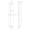 Полотенцесушитель / Радиатор Sapho Ridea Othello Mono Slim 30x189 см, 430 Вт, матовый черный 2301189030SN