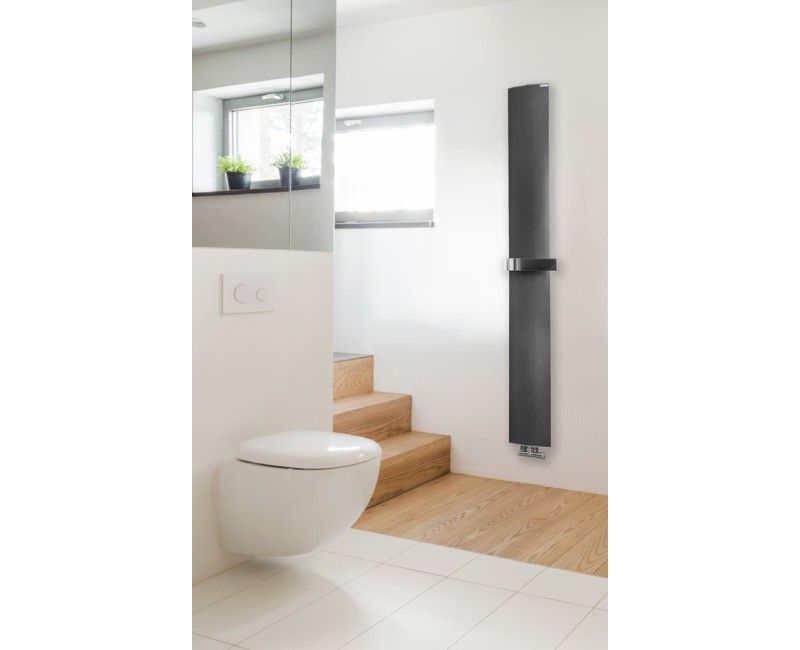 Полотенцесушитель / Радиатор Sapho Ridea Othello Mono Slim 30x189 см, 430 Вт, матовый черный 2301189030SN