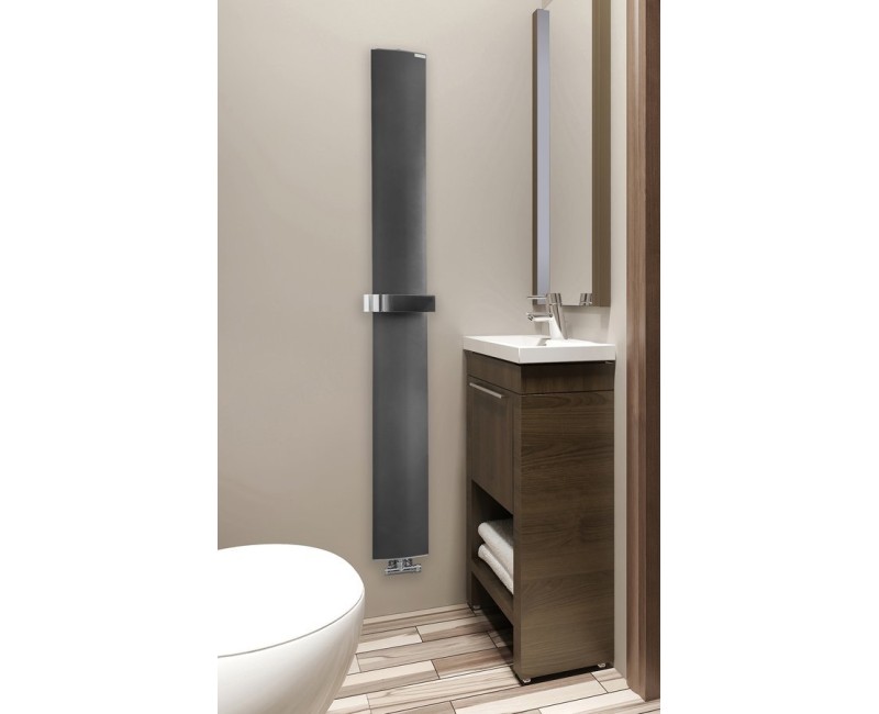 Полотенцесушитель / Радиатор Sapho Ridea Othello Mono Slim 30x189 см, 430 Вт, матовый черный 2301189030SN