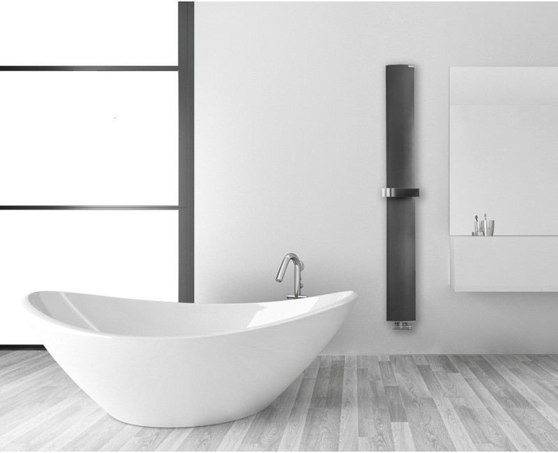 Полотенцесушитель / Радиатор Sapho Ridea Othello Mono Slim 30x189 см, 430 Вт, матовый черный 2301189030SN