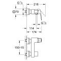 Смеситель для душа Grohe Eurocube, хром 23145000