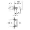 Смеситель для душа Grohe BauLoop, хром 23340000