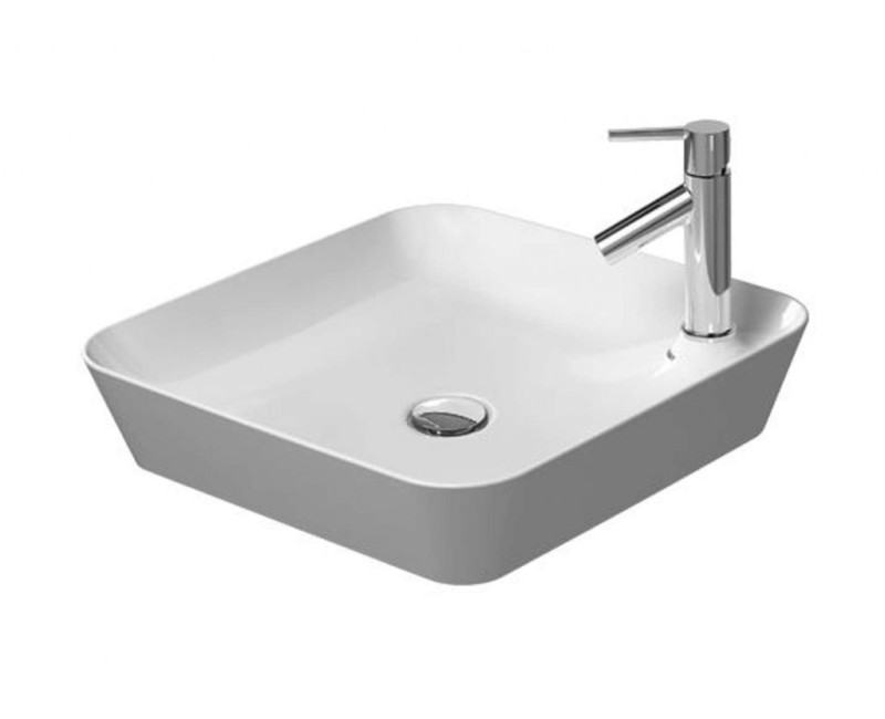 Vannas istabas izlietne Duravit Cape Cod DuraCeram®, WonderGliss 46x46cm, uz virsmas, Balta