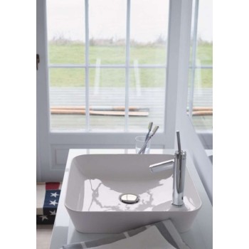 Vannas istabas izlietne Duravit Cape Cod DuraCeram®, WonderGliss 46x46cm, uz virsmas, Balta