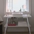 Vannas istabas izlietne Duravit Cape Cod DuraCeram®, WonderGliss 46x46cm, uz virsmas, Balta