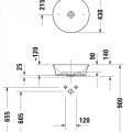 Раковина для ванной Duravit Tulip WonderGliss, DuraCeram D43см, белый