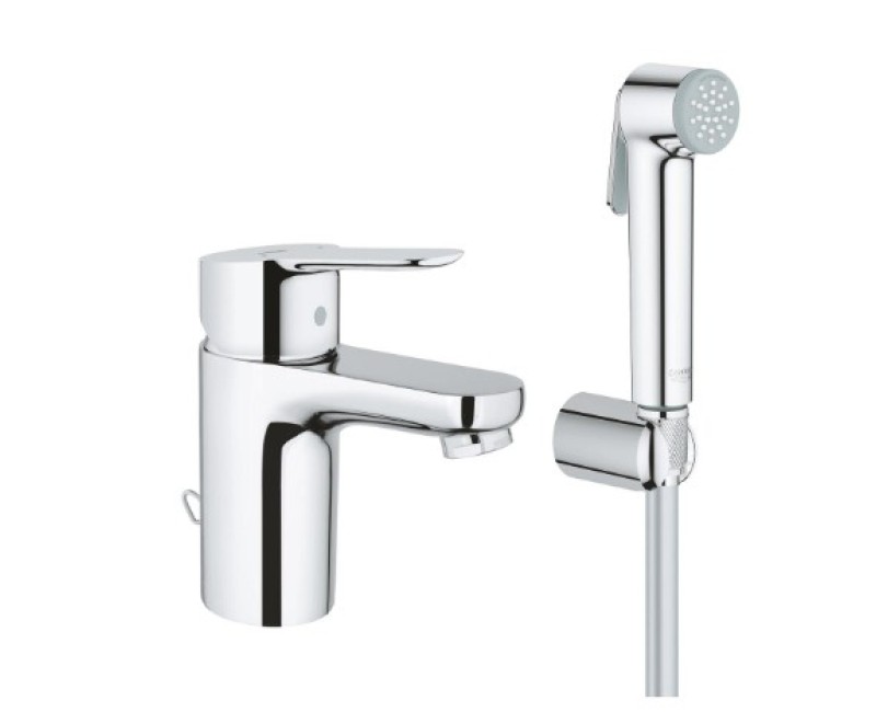 Izlietnes maisītājs Grohe Bau Edge  S-Size ar Bidetta 23757000 Hromēts