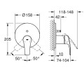 Vannas / Dušas maisītājs Grohe Eurosmart iebūvējams 2 izvadi  24043003