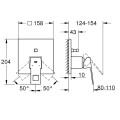 Смеситель для ванны/душа Grohe Eurocube Встроенный, brushed hard graphite 24062AL0