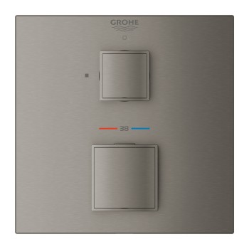 Vannas / Dušas maisītājs Grohe Grohtherm Cube iebūvējams, brushed Hard Graphite  24153AL0