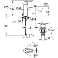 Vannas istabas Izlietnes maisītājs Grohe QuickFix Start L-Size, Melns matēts 242042432