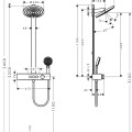 Dušas sistēma Hansgrohe Pulsify S Showerpipe 260 2jet 24241000 EcoSmart,Hromēts