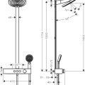 Dušo sistema Hansgrohe Pulsify S Showerpipe 260 2jet EcoSmart 24241700 Baltas Matinis