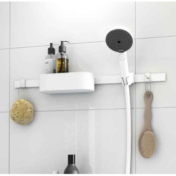 Dušas komplekts Hansgrohe WallStoris Bundle hand shower 105 3jet Activation EcoSmart 24291700 Balts Matēts