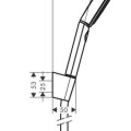 Душевая комплект Hansgrohe PulsifySelS 3j с держателем и душевым шлангом 1250 мм 24302670