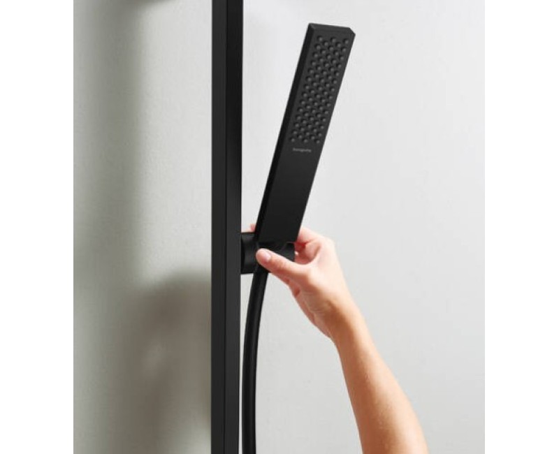 Dušas komplekts Hansgrohe  Pulsify E 1jet EcoSmart+Unica 650 24371670 Melns Matēts