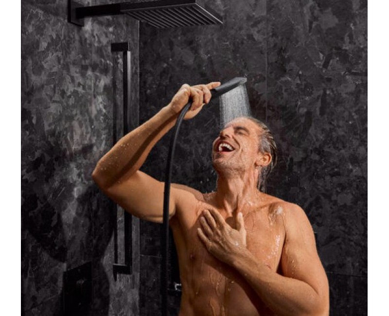 Душевой комплект Hansgrohe Pulsify E 1jet EcoSmart+Unica 900 24381670 Черный матовый