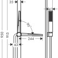 Душевой комплект Hansgrohe Pulsify E 1jet EcoSmart+Unica 900 24381670 Черный матовый