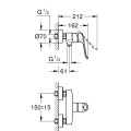 Смеситель для душа Grohe Eurosmart, хром 25242003