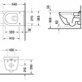 Piekaramais pods Duravit Starck 3 Rimless bez vāka, Balts