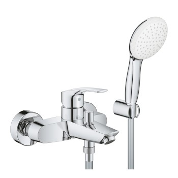Vannos / Dušo maišytuvas Grohe Eurosmart su dušo žarna ir galvute, chromuotas 25276003