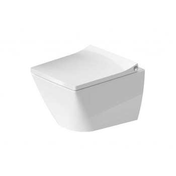 Piekaramais pods Duravit Viu Compact ar WonderGliss, DuraFix, bez vāka, Balts