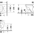 Piekaramais pods Duravit D-Neo Rimfree, Bez vāka, Balts